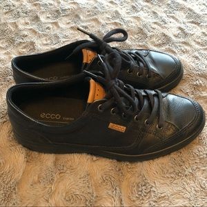 Men’s ECCO  black leather sneaker .